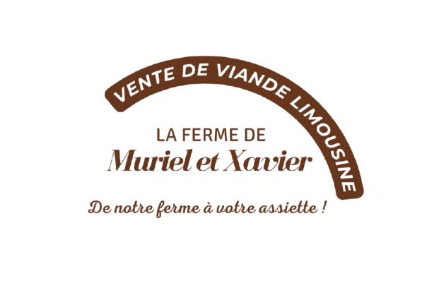 logo blanc la ferme de muriel et xavier